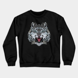 illustrated SNOW LEOPARD PRIDE series (NO TRIM) Crewneck Sweatshirt